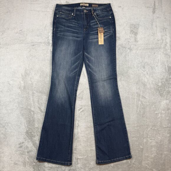Nine West Vintage America Jeans Women’s 10 Blue Denim Slim Bootcut Dark Wash - Picture 1 of 10